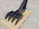 10 - 20 ton Excavator Manual Thumb, Pin Grabber, Equal Teeth, 4 Teeth, 28in - EMT20 - EPG4T28 - Excavator Manual Thumb - Bedrock Attachments