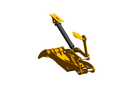 2 Teeth Progressive Thumb 48” Pin Grabber 324 329-ET90-PG2T48-Excavator Full Rotation Thumb-Bedrock Attachments