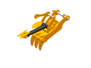 3 Teeth 42" Pin Grabber Excavator Thumb fits CAT 330D 336D 336E 330 336 Next Gen Pro Plus-ET100-PG3T42-Excavator Full Rotation Thumb-Bedrock Attachments