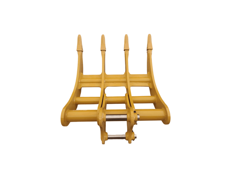 36in Excavator Rake fits CAT 305, 45mm Pins - EK - 30536 - Excavator Rakes - Bedrock Attachments