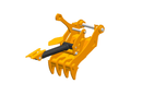 4 Teeth 54” Pin ON Excavator Thumb fits CAT 330D 336D 336E 330 336 Next Gen Pro Plus-ET100-PO4T54-Excavator Full Rotation Thumb-Bedrock Attachments