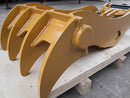 4 Teeth Progressive Thumb, 42” Pin On, 315 316 318 - ET70-PO4T42 - Excavator Full Rotation Thumb - Bedrock Attachments