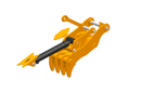 4 Teeth Progressive Thumb 42” Pin ON 320-ET80-PO4T42-Excavator Full Rotation Thumb-Bedrock Attachments