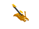 4 Teeth Progressive Thumb 42” Pin ON 320-ET80-PO4T42-Excavator Full Rotation Thumb-Bedrock Attachments