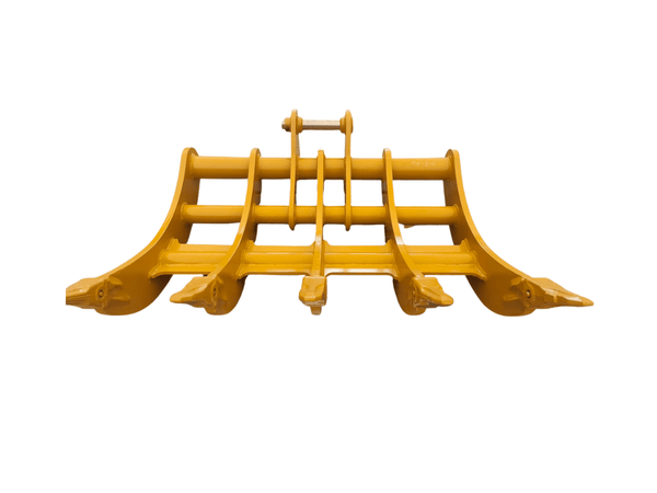 48in Excavator Rake fits CAT 305, 45mm Pins - EK - 30548 - Excavator Rakes - Bedrock Attachments