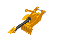 5 Teeth Progressive Thumb 48” Pin ON 320-ET80-PO5T48-Excavator Full Rotation Thumb-Bedrock Attachments