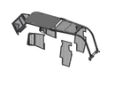 Screens Sweeps fits John Deere 850K-2 Bulldozer - Bedrock Attachments
