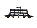 48in Excavator Rake fits CAT 305, 45mm Pins - Bedrock Attachments