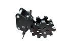 Backhoe Compaction Group for 415 - 450 Backhoe, 12in width, S Pin 50mm & L Pin 45mm - BHCMWG416T-12 - Backhoe Compaction Wheel - Bedrock Attachments