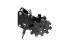 Backhoe Compaction Group for 415 - 450 Backhoe, 18in width, S Pin 50mm & L Pin 45mm - BHCMWG416T-18 - Backhoe Compaction Wheel - Bedrock Attachments