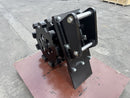 Backhoe Compaction Group for 415 - 450 Backhoe, 18in width, S Pin 50mm & L Pin 45mm - BHCMWG416T-18 - Backhoe Compaction Wheel - Bedrock Attachments