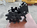 Backhoe Compaction Group for 415 - 450 Backhoe, 24in width, S Pin 50mm & L Pin 45mm - BHCMWG416T-24 - Backhoe Compaction Wheel - Bedrock Attachments