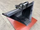 CAT 10 Ton Mini Excavators / 450 Backhoes, Trapezoidal V-Shape Bucket 16in, 0.38 m3, 2 x 60 mm Pins-EB450TZV-16-0.38-Excavator - Trapezoidal V-Shape-Bedrock Attachments