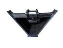 CAT 2 Ton Mini Excavators, Trapezoidal V-Shape Bucket 10in, 0.08 m3, 2 x 35 mm Pins-EB302TZV-10-0.08-Excavator - Trapezoidal V-Shape-Bedrock Attachments