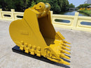 CAT 324 General Purpose Bucket, 48in, 1.58m3, 6 Teeth. 2 x 90mm Pins, CB Linkage-EB324CBGP-48-1.58-Excavator Bucket-Bedrock Attachments