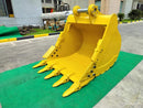 CAT 324 Heavy Duty Bucket, 54in, 1.6m3, 5 Teeth. 2 x 90mm Pins, CB linkagee - EB324CBHD-54-1.6 - Excavator Bucket - Bedrock Attachments