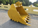 CAT 324 Heavy Duty Bucket, 60in, 1.76m3, 5 Teeth. 2 x 90mm Pins, CB Linkage-EB324CBHD-60-1.76-Excavator Bucket-Bedrock Attachments