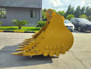 CAT 336 Heavy Duty Bucket, 66in, 2.1m3, 7 Teeth. S Pin 100mm & L Pin 90mm, DB Linkage - EB336DBHD-66-2.1 - Excavator Bucket - Bedrock Attachments