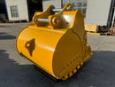 CAT 345 HEAVY - DUTY BUCKET (54 - IN X 2.3 - CU M, 4 Teeth). S Pin 100mm & L Pin 80mm, F Linkage - EB345FHD-54-2.3 - Excavator Bucket - Bedrock Attachments