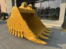 CAT 374 Heavy Duty Bucket, 82in, 4.6m3, 5 Teeth. S Pin 120mm & L Pin 110mm, VB/VB2 Linkage - EB374VBHD-82-4.6 - Excavator Bucket - Bedrock Attachments