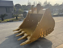 CAT 374 Heavy Duty Bucket, 82in, 4.6m3, 5 Teeth. S Pin 120mm & L Pin 110mm, VB/VB2 Linkage - EB374VBHD-82-4.6 - Excavator Bucket - Bedrock Attachments