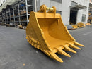 CAT 390 Heavy Duty Bucket, 75in, 4.6m3, 5 Teeth. S Pin 130mm & L Pin 120mm, HB Linkage - EB390HBHD-75-4.6 - Excavator Bucket - Bedrock Attachments