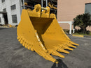 CAT 390 Heavy Duty Bucket, 87in, 6.0m3, 6 Teeth. S Pin 130mm & L Pin 120mm, HB Linkage - EB390HBHD-87-6.0 - Excavator Bucket - Bedrock Attachments