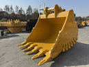 CAT 390 Heavy Duty Bucket, 87in, 6.0m3, 6 Teeth. S Pin 130mm & L Pin 120mm, HB Linkage - EB390HBHD-87-6.0 - Excavator Bucket - Bedrock Attachments