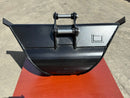 CAT 5 Ton Mini Excavators, Trapezoidal V-Shape Bucket 14in, 0.24 m3, 2 x 45 mm Pins-EB305TZV-14-0.24-Excavator - Trapezoidal V-Shape-Bedrock Attachments