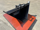 CAT 5 Ton Mini Excavators, Trapezoidal V-Shape Bucket 14in, 0.24 m3, 2 x 45 mm Pins-EB305TZV-14-0.24-Excavator - Trapezoidal V-Shape-Bedrock Attachments