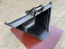 CAT 7 Ton Mini Excavators, Trapezoidal V-Shape Bucket 16in, 0.34 m3, 2 x 50 mm Pins-EB307TZV-16-0.34-Excavator - Trapezoidal V-Shape-Bedrock Attachments