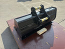 Cleaning Bucket fits CAT305, 40 - IN X 0.17 - CU M. 2 x 45mm Pins - EB305CL-40-0.17 - Excavator Bucket - Bedrock Attachments