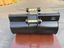 Cleaning Bucket fits CAT307, 48in, 0.43m3, 2 x 50mm Pins - EB307CL-48-0.43 - Excavator Bucket - Bedrock Attachments