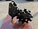 Excavator Compaction Group for 10 ton Mini Excavator / 450 Backhoe, 12in width, 2 x 60mm Pins - ECMWG10T-12 - Excavator Compaction Wheel - Bedrock Attachments