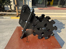 Excavator Compaction Group for 10 ton Mini Excavator / 450 Backhoe, 18in width, 2 x 60mm Pins - ECMWG10T-18 - Excavator Compaction Wheel - Bedrock Attachments