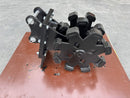 Excavator Compaction Group for 3 - 4 ton Mini Excavator, 16in width, 2 x 40mm Pins - ECMWG3T-16 - Excavator Compaction Wheel - Bedrock Attachments