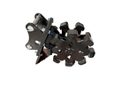 Excavator Compaction Group for 5 - 6 ton Mini Excavator, 12in width, 2 x 45mm Pins - ECMWG5T-12 - Excavator Compaction Wheel - Bedrock Attachments