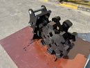 Excavator Compaction Group for 5 - 6 ton Mini Excavator, 12in width, 2 x 45mm Pins - ECMWG5T-12 - Excavator Compaction Wheel - Bedrock Attachments
