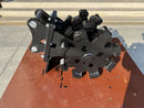 Excavator Compaction Group for 5 - 6 ton Mini Excavator, 22in width, 2 x 45mm Pins - ECMWG5T-22 - Excavator Compaction Wheel - Bedrock Attachments