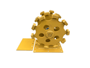 Excavator Compaction Wheel Group for CB, DB linkage, 3pcs Wheel, 24in width - ECW2X3 - Excavator Compaction Wheel - Bedrock Attachments