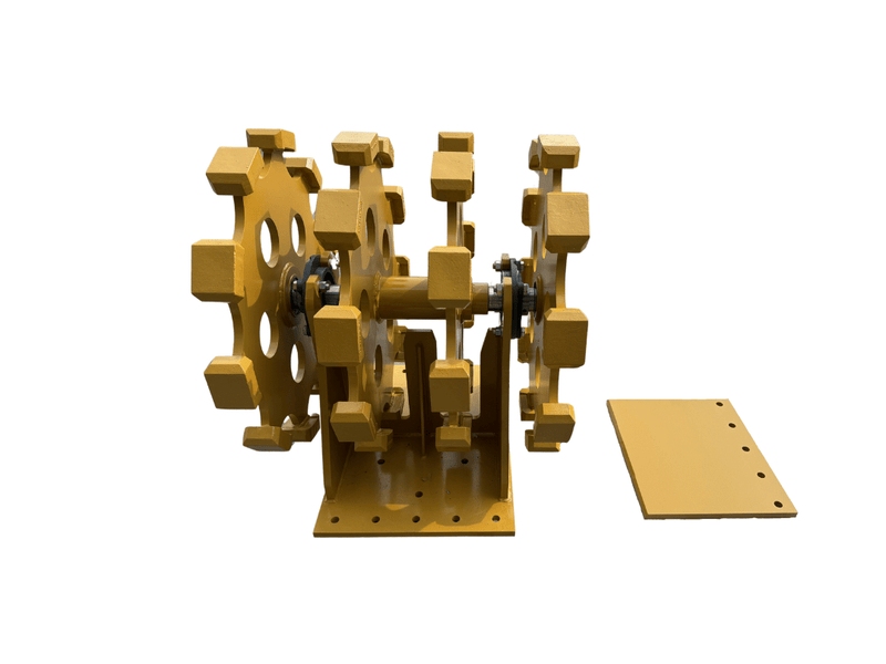 Excavator Compaction Wheel Group for CB, DB linkage, 4pcs Wheel, 36in width - ECW2X4 - Excavator Compaction Wheel - Bedrock Attachments