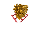 Excavator Compaction Wheel Group for CB, DB linkage, 4pcs Wheel, 36in width - ECW2X4 - Excavator Compaction Wheel - Bedrock Attachments