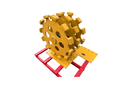 Excavator Compaction Wheel Group for TB linkage, 3pcs Wheel, 24in width - ECW3X3 - Excavator Compaction Wheel - Bedrock Attachments