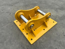 Excavator Compaction Wheel Mounting Group, Pin On, 2 x 65mm Pins, A Linkage - ECM - A - Excavator Counterweight - Bedrock Attachments