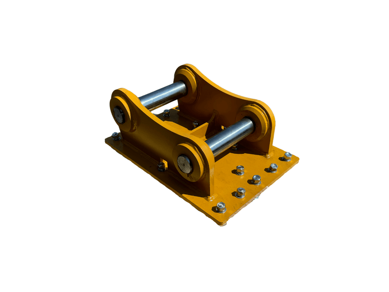 Excavator Compaction Wheel Mounting Group, Pin On, 2 x 90mm Pins, CB Linkage - ECM - CB - Excavator Compaction Wheel - Bedrock Attachments
