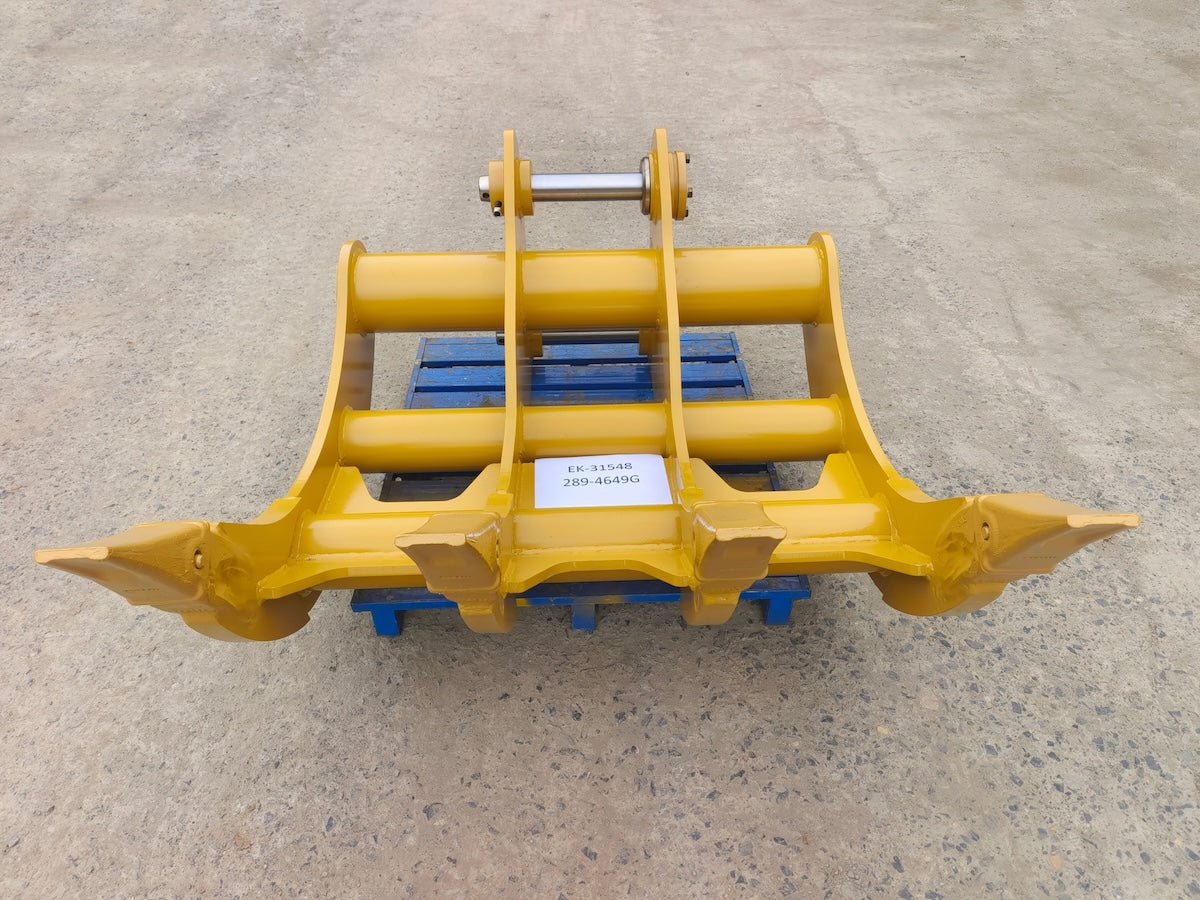 Excavator Rake 48in, 2 x 70mm Pins, 315 Linkage - Bedrock Attachments