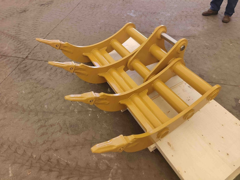 EXCAVATOR RAKE fits CAT 307, 40mm Pins - EK - 30748 - Excavator Rakes - Bedrock Attachments