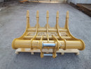 EXCAVATOR RAKE FITS CAT 313D2GC, 65MM Pins-EK-313-Excavator Rakes-Bedrock Attachments