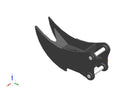 Excavator Stump Ripper, CB linkage - ESR-CB - Excavator Ripper - Bedrock Attachments