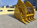 Heavy Duty Bucket with Grapple, 1.36m3, 54in, 2 x 80mm Pins-EGRB320B-54-1.36-Excavator Grapple-Bedrock Attachments
